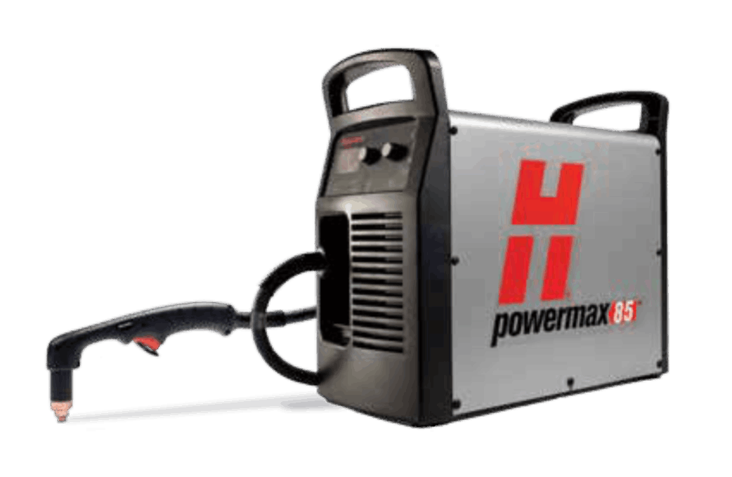 O melhor sistema de corte de 25 mm (1 pol), a Powermax85® apresenta as mesmas funções e opções da Powermax65®, mas com mais potência devido à corrente de saída máxima de 85 A.
