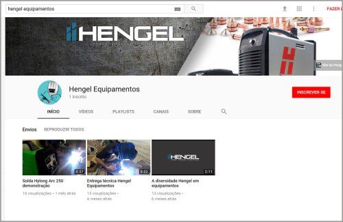 visite nosso canal no youtube da hengel equipamentos